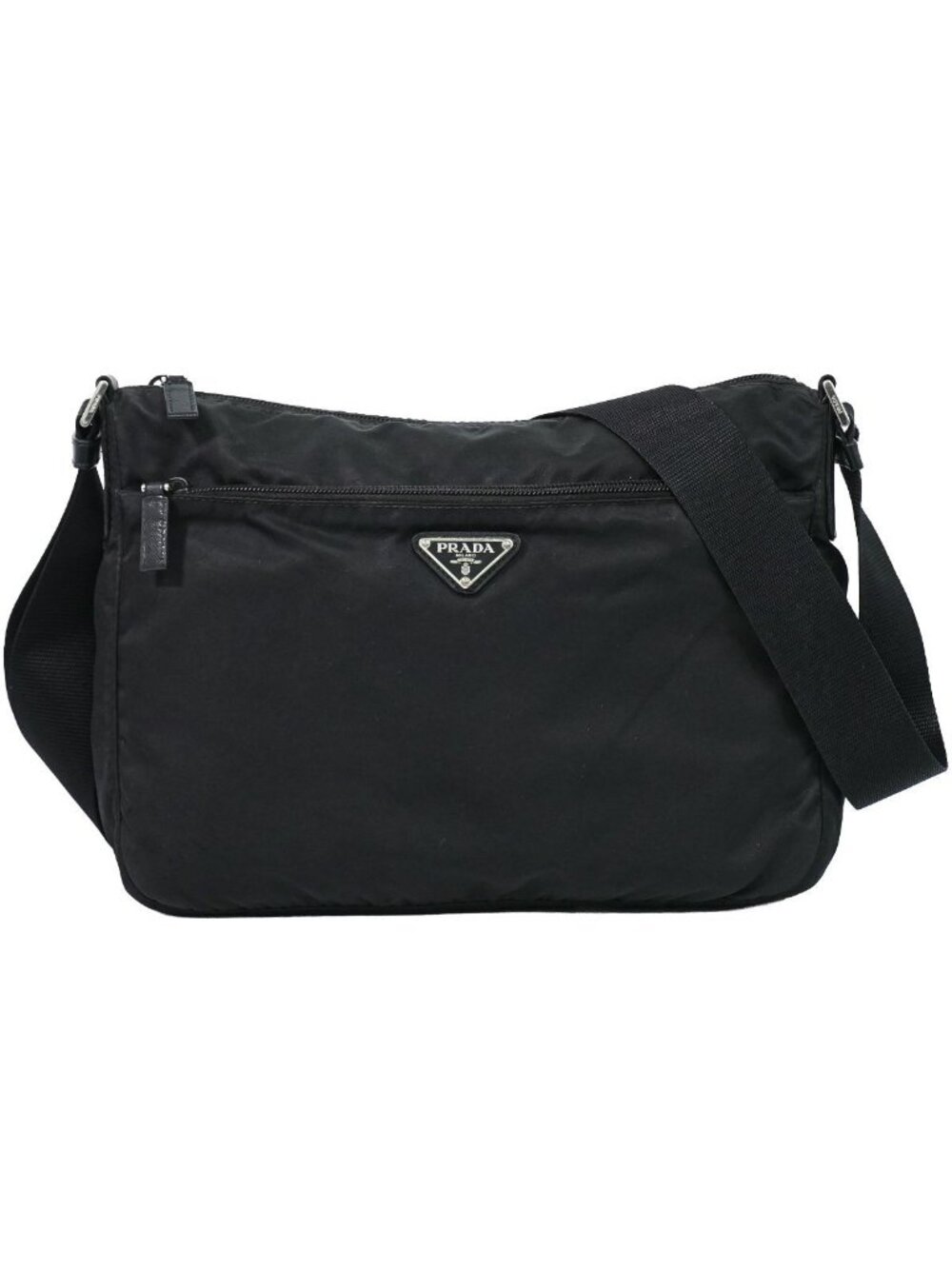 Prada Nylon Shoulder Bag Pochette Black